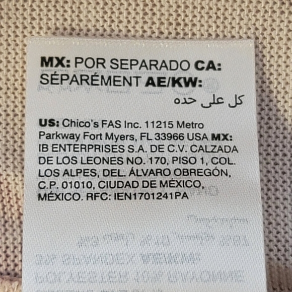 Chicos Floral Side-slit tunic  Scoop neck 3/4 Sleeve Size 2 u.s. Size L - Picture 9 of 11